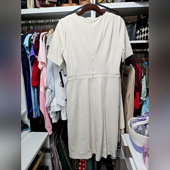 Maggy London Women's Jewel Neck Button Detail Dress - Picture 8 of 8